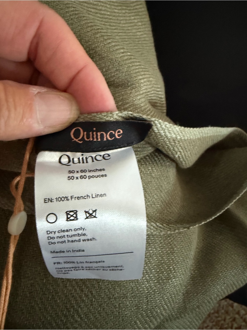 Quince 50x60 linen throw